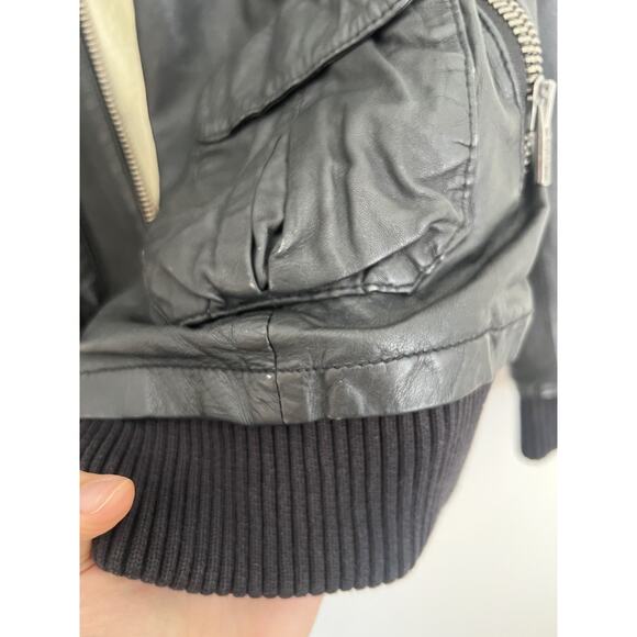 Superdry Brad Men's Leather Biker Jacket Size xxl David Beckham Japanese Style - Picture 9 of 15